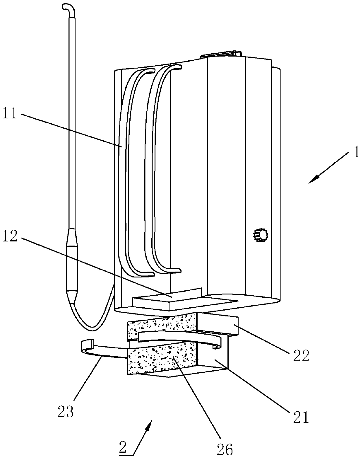 Device for reducing load of farmer carrying medicine box