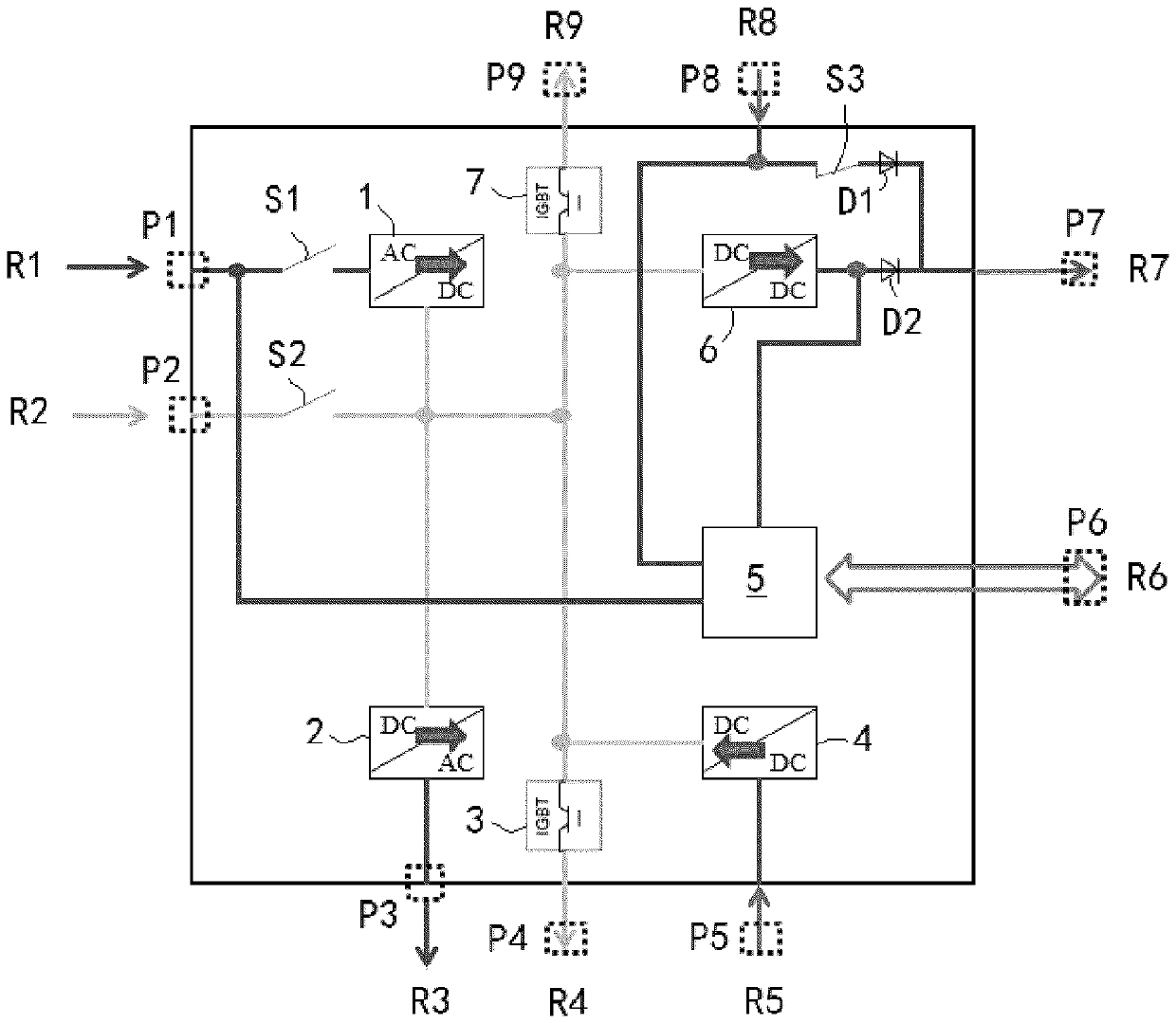 Power module device and transport refrigeration system