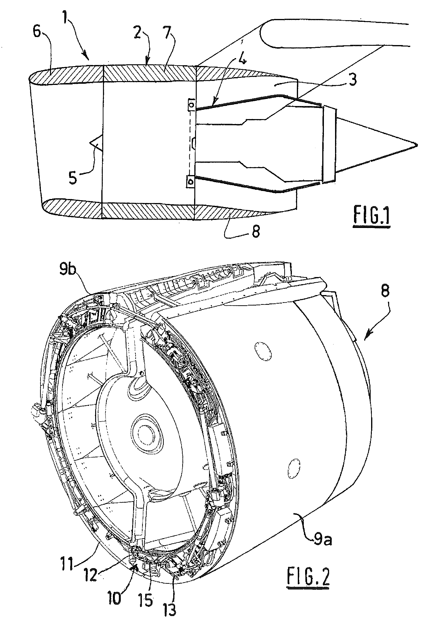 Locking device comprising a telescopic connecting rod equipped with return means