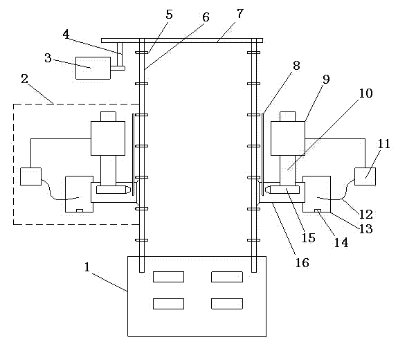Wood floor chamfering and paint spraying device and application method thereof