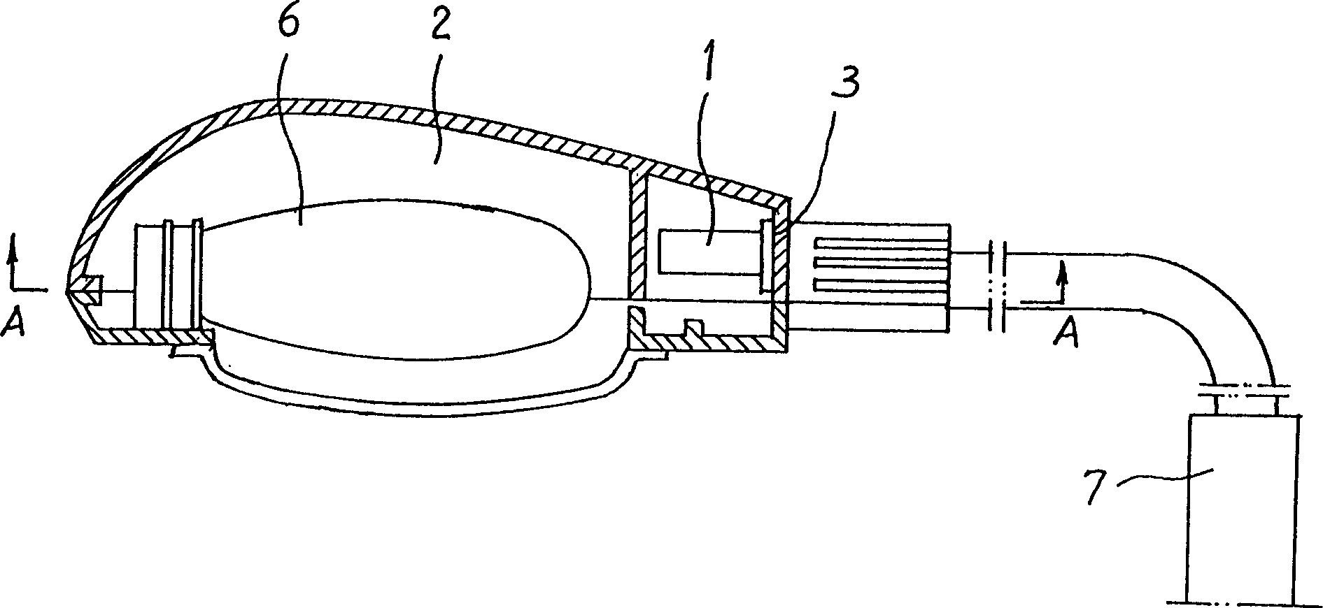 Method for arranging electronic ballast in high strength gas discharge lamp