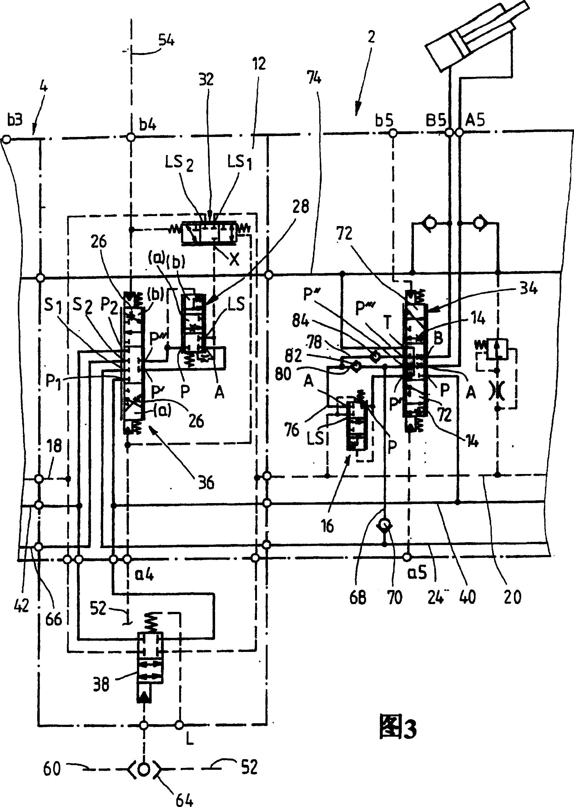Hydraulic dual circuit system