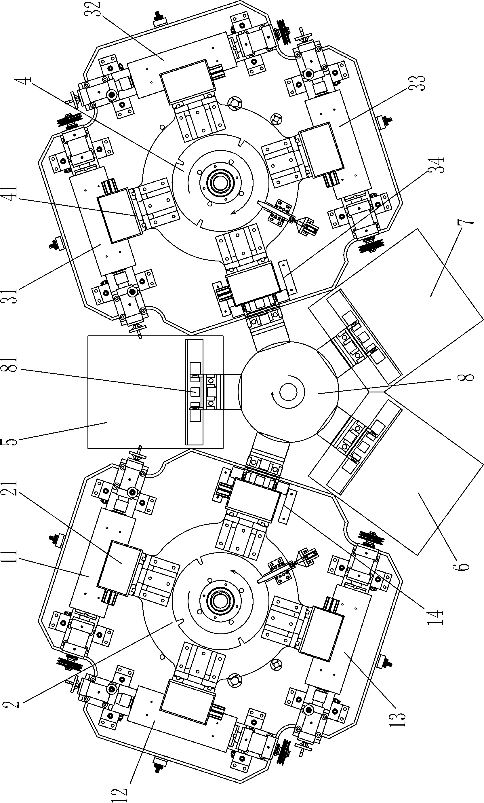 Automatic grinding and polishing system of crystal blank