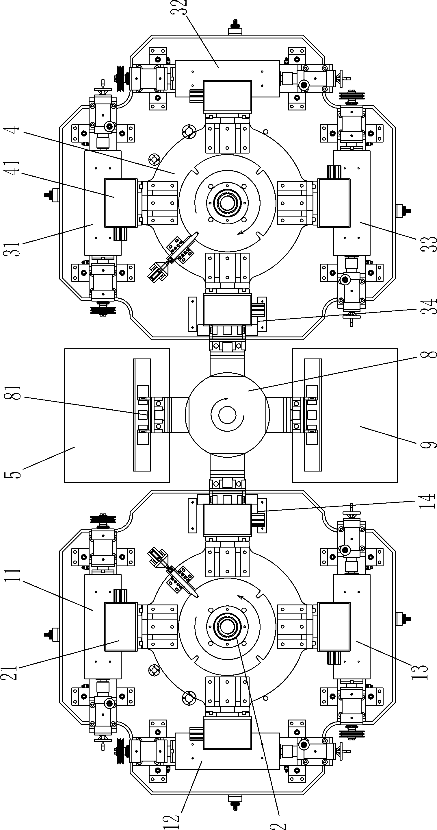 Automatic grinding and polishing system of crystal blank