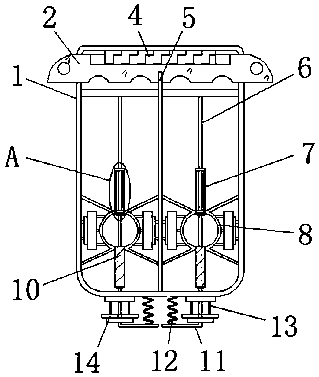 Quantitative discharging type grain packaging bag capable of weighing grains automatically during discharging