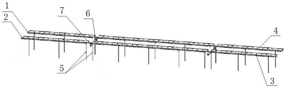 Multi-point linkage photovoltaic power generation tracking support