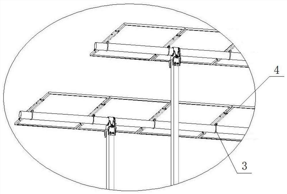 Multi-point linkage photovoltaic power generation tracking support