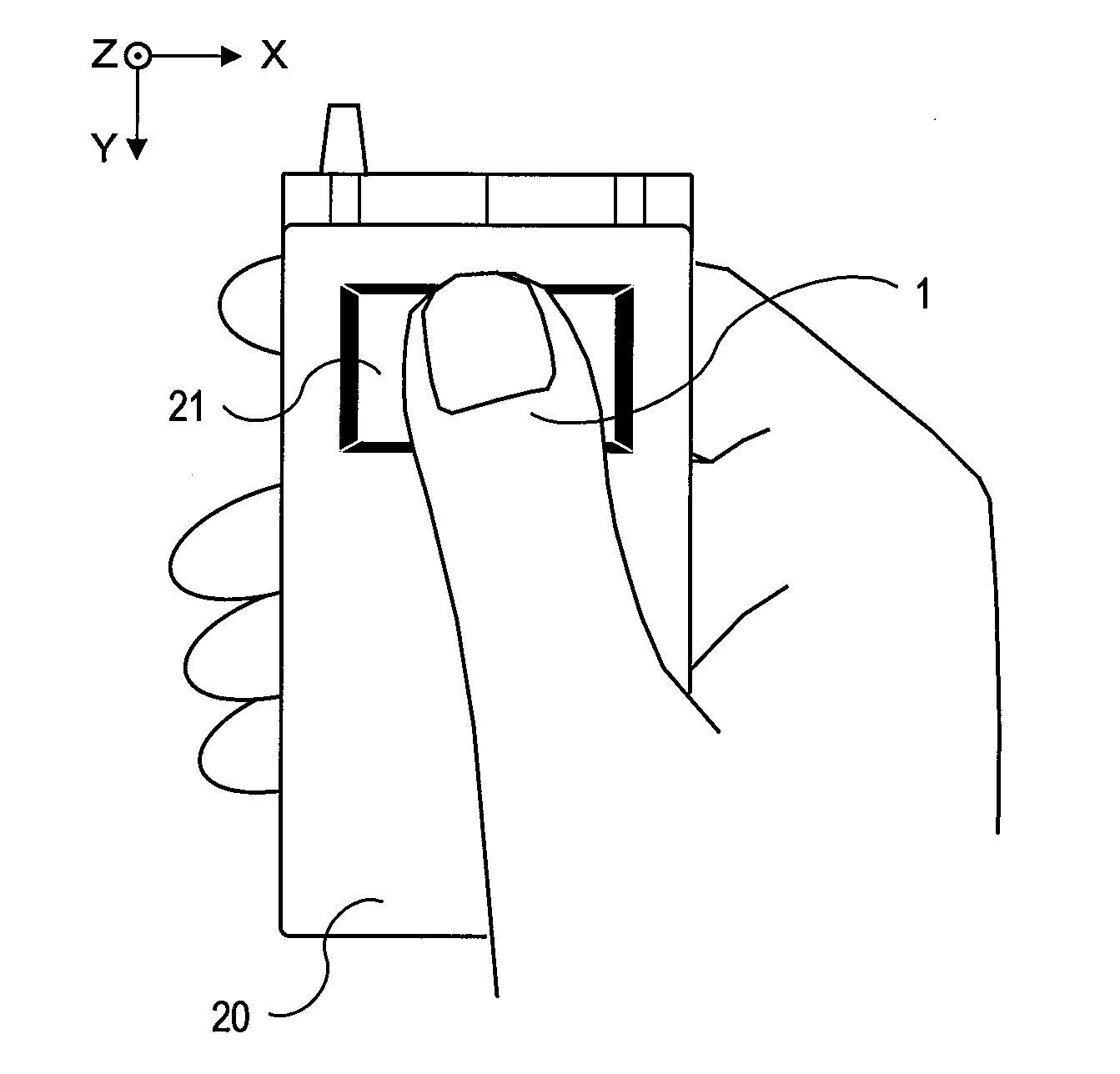 Biometrics authentication device and portable terminal