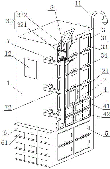 Integrated delivery terminal system with automatic taking and delivering function