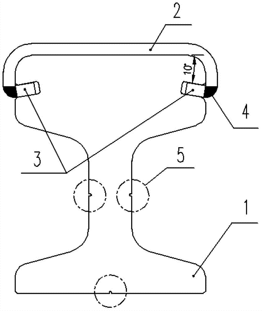 Welded steel-coated-aluminum steel-aluminum conductor rail and production method thereof