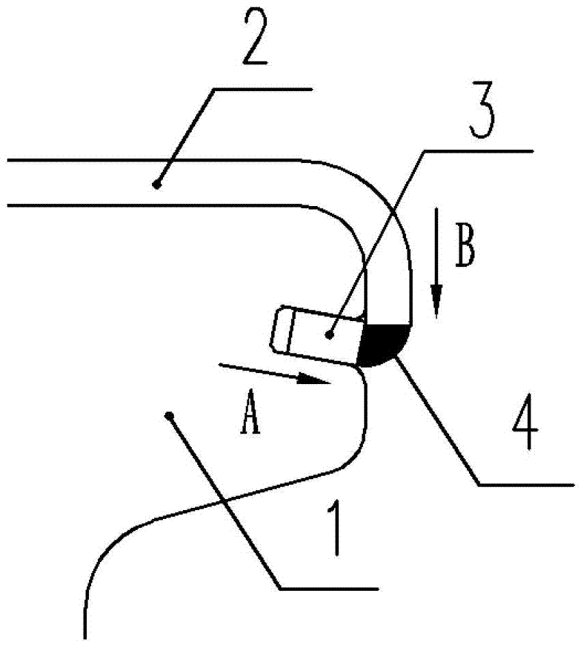 Welded steel-coated-aluminum steel-aluminum conductor rail and production method thereof