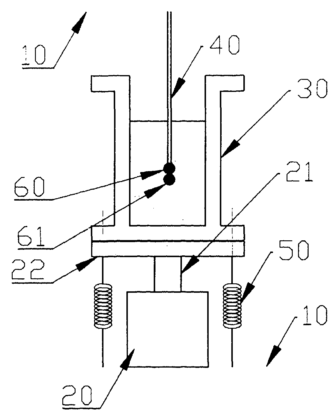 Device for testing acoustic pressure sensitivity of hydrophone
