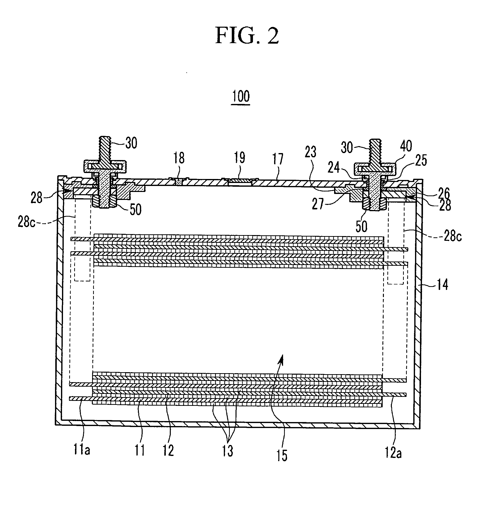 Rechargeable battery and battery module using the same