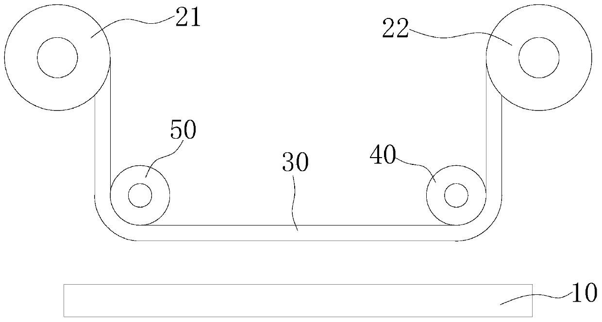 Back membrane attachment device for flexible substrates and method thereof