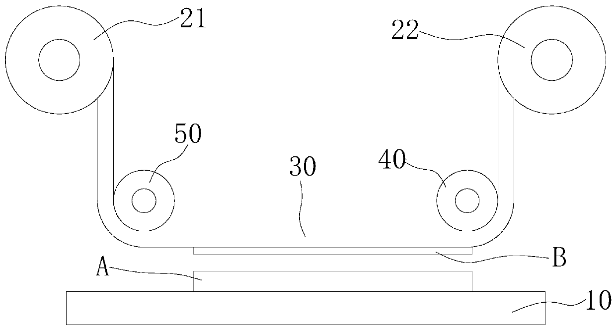 Back membrane attachment device for flexible substrates and method thereof