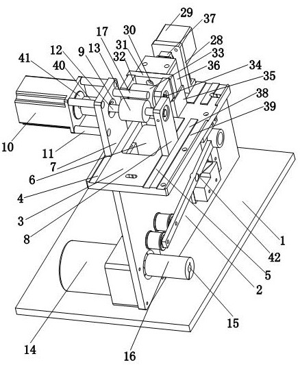 Protective film gluing device for automobile accessory glass