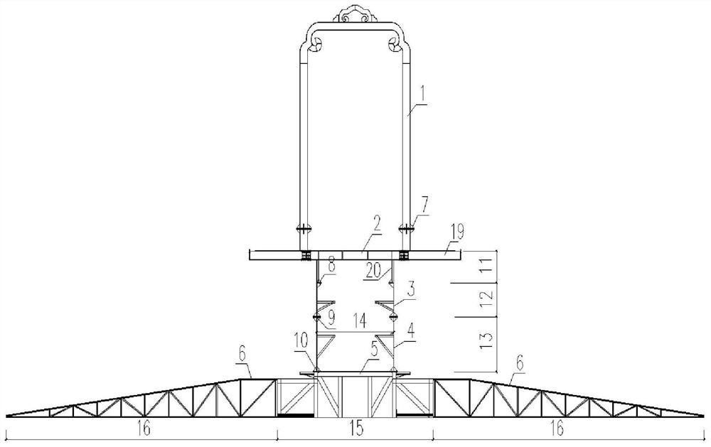 Fabricated steel structure flower basket structure