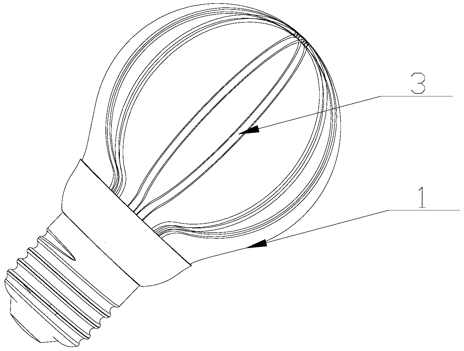LED lamp with specifically-arranged light-emitting chips
