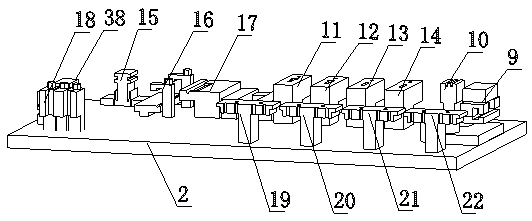 Automatic stamping device for machining aluminum alloy door and window components