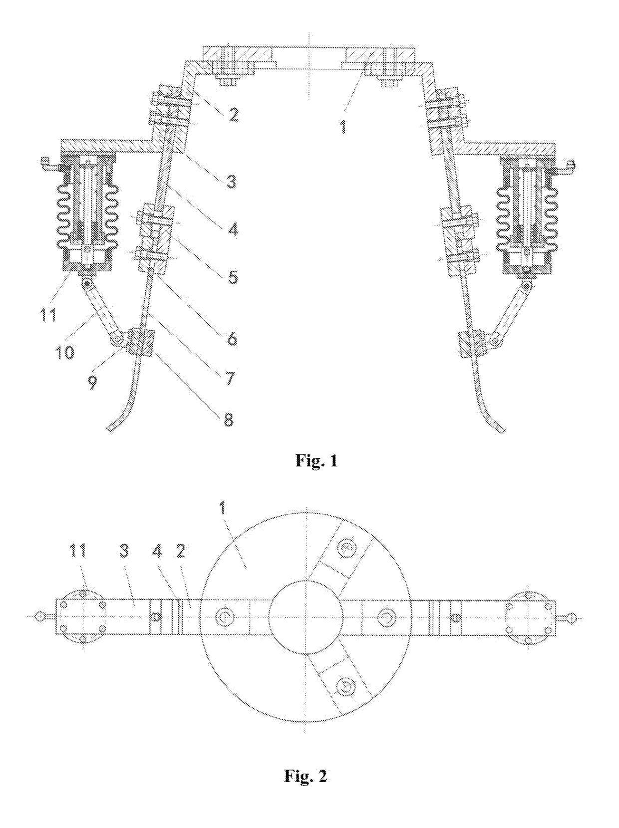 Elastic corrugated pipe single-acting cylinder-driven mechanical gripper with series-connection plate spring framework