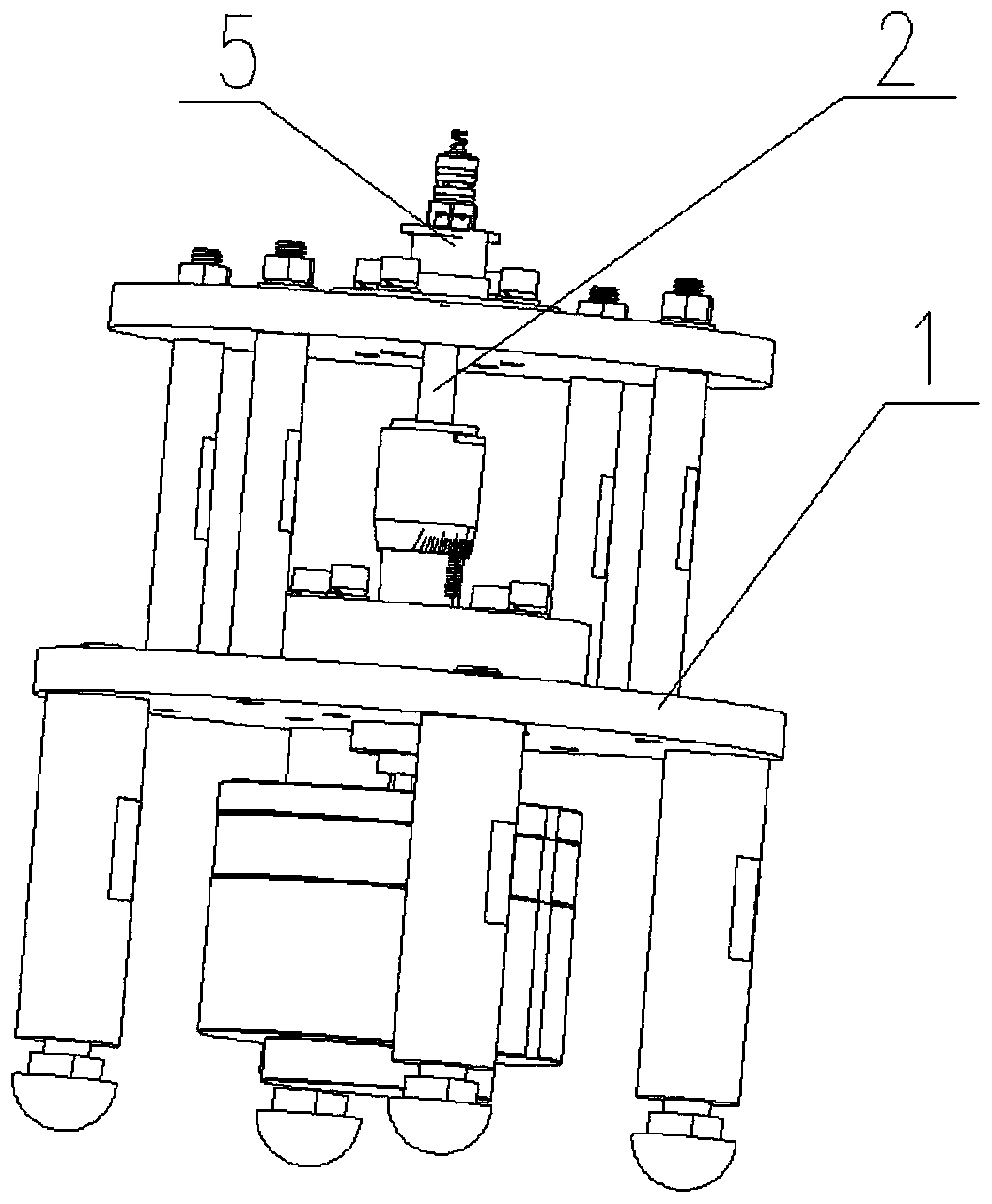 Testing device of electromagnet attraction force and motion displacement