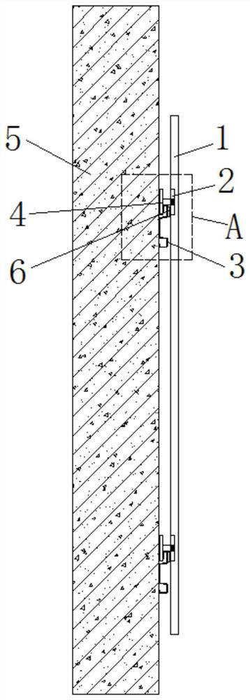 Pre-buried point hanging type mounting structure of assembly type wallboard