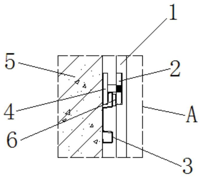 Pre-buried point hanging type mounting structure of assembly type wallboard