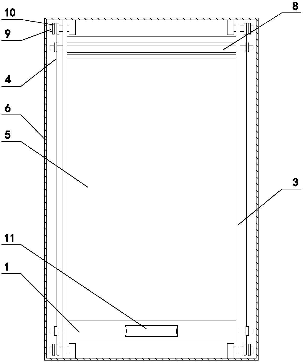 Double-side cleaning mechanism for glass partition wall