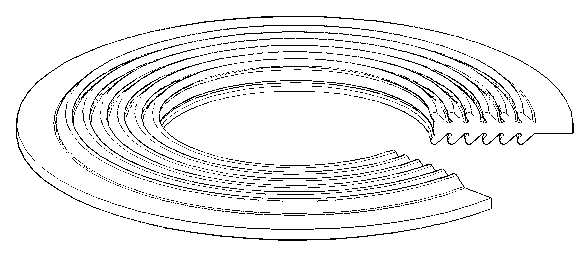 Metal gasket with fishbone-shaped section and inclined teeth