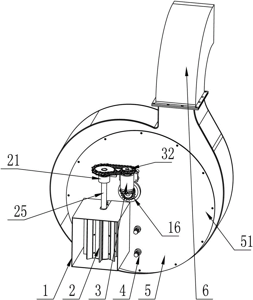 A kind of straw feeding chopping and throwing device