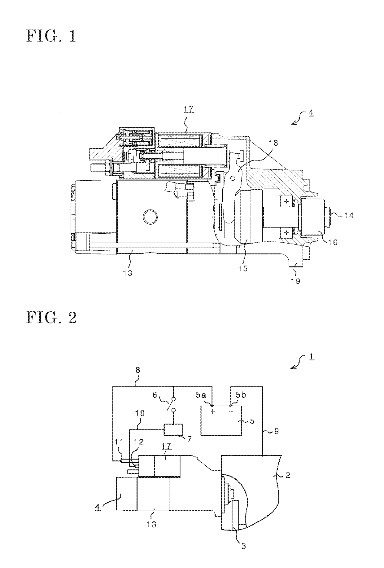 Electromagnetic switch device for starter