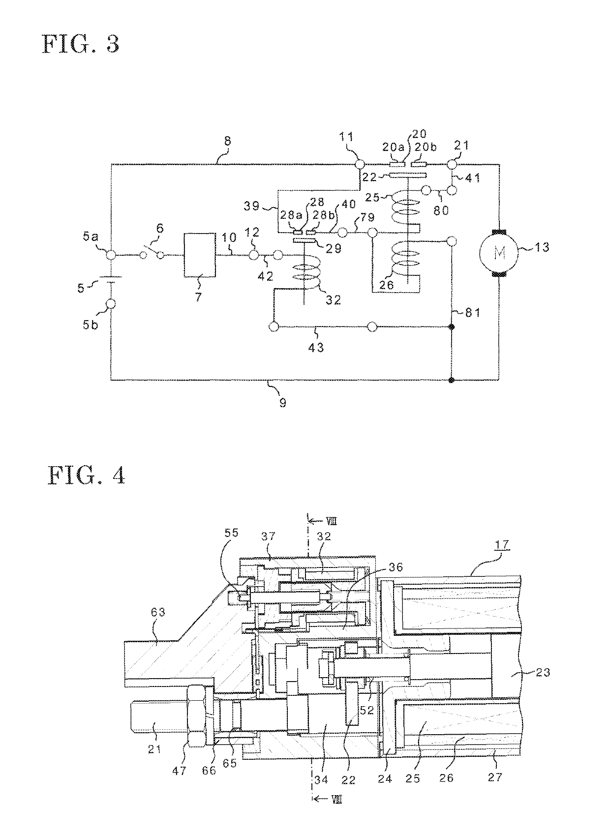 Electromagnetic switch device for starter