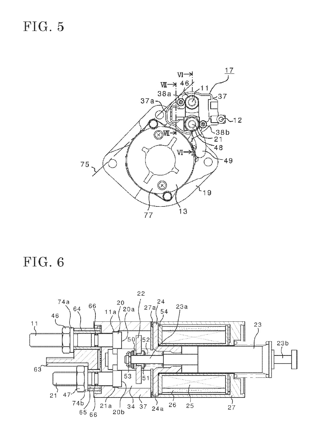 Electromagnetic switch device for starter