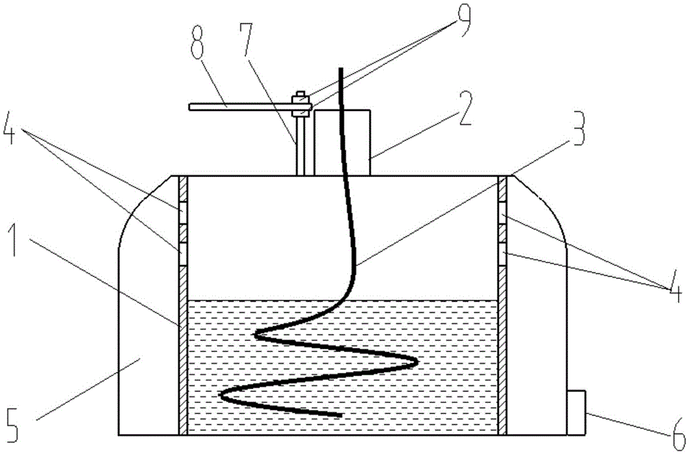 Two-cavity flame-proof safety alcohol lamp capable of achieving quick extinguishment