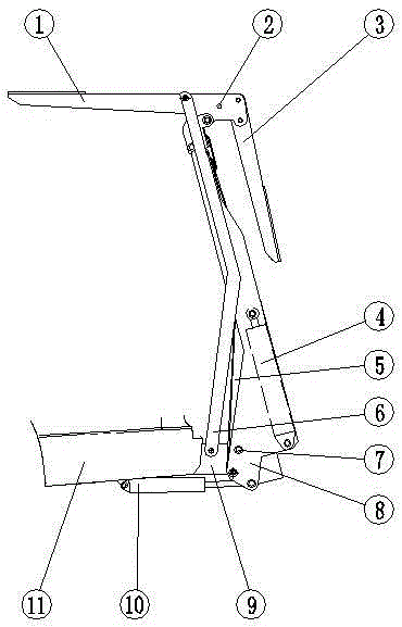 External foldable lifting mechanism for vehicle maintenance service vehicle