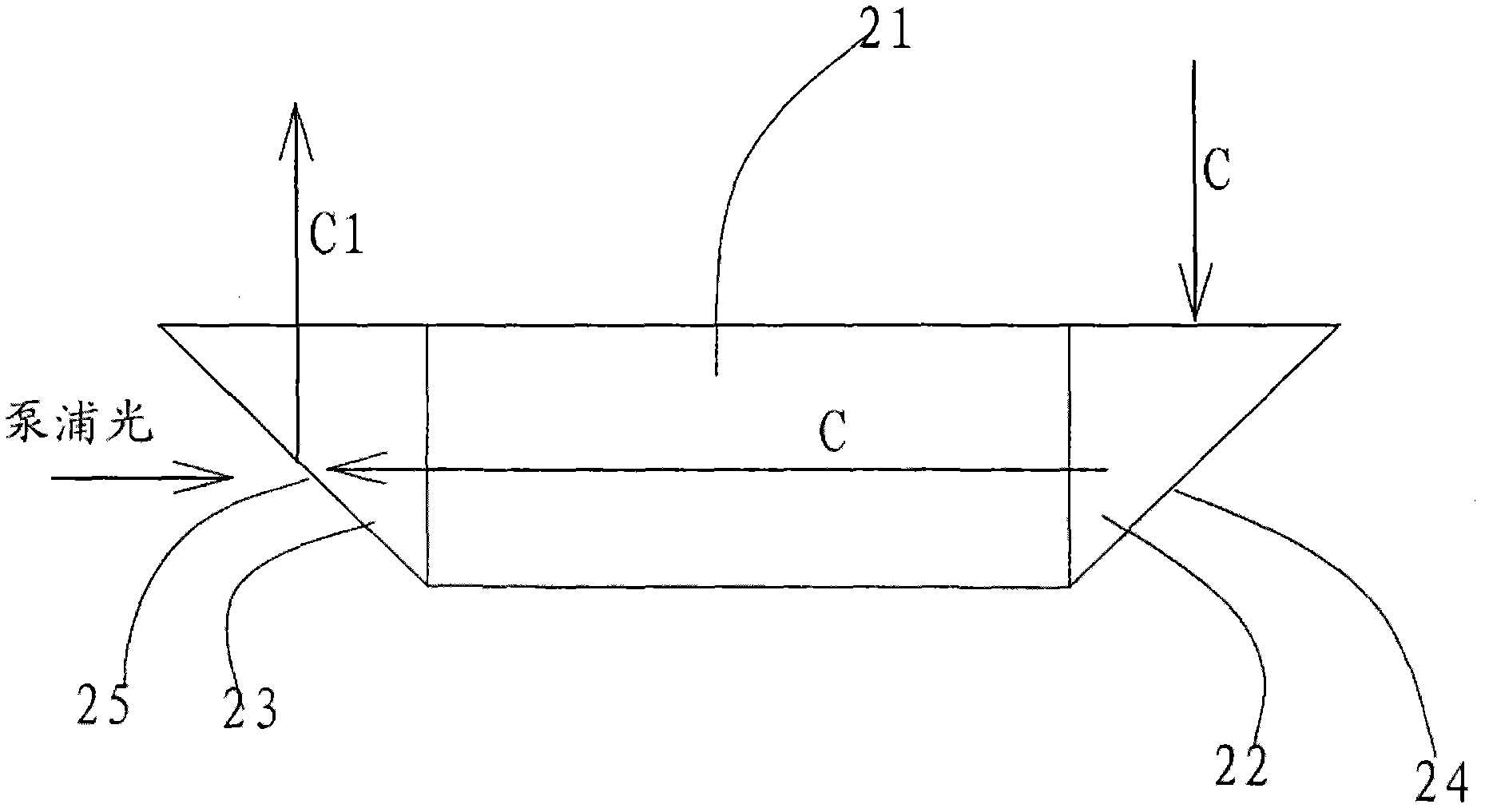 Composite laser crystal and laser provided with same