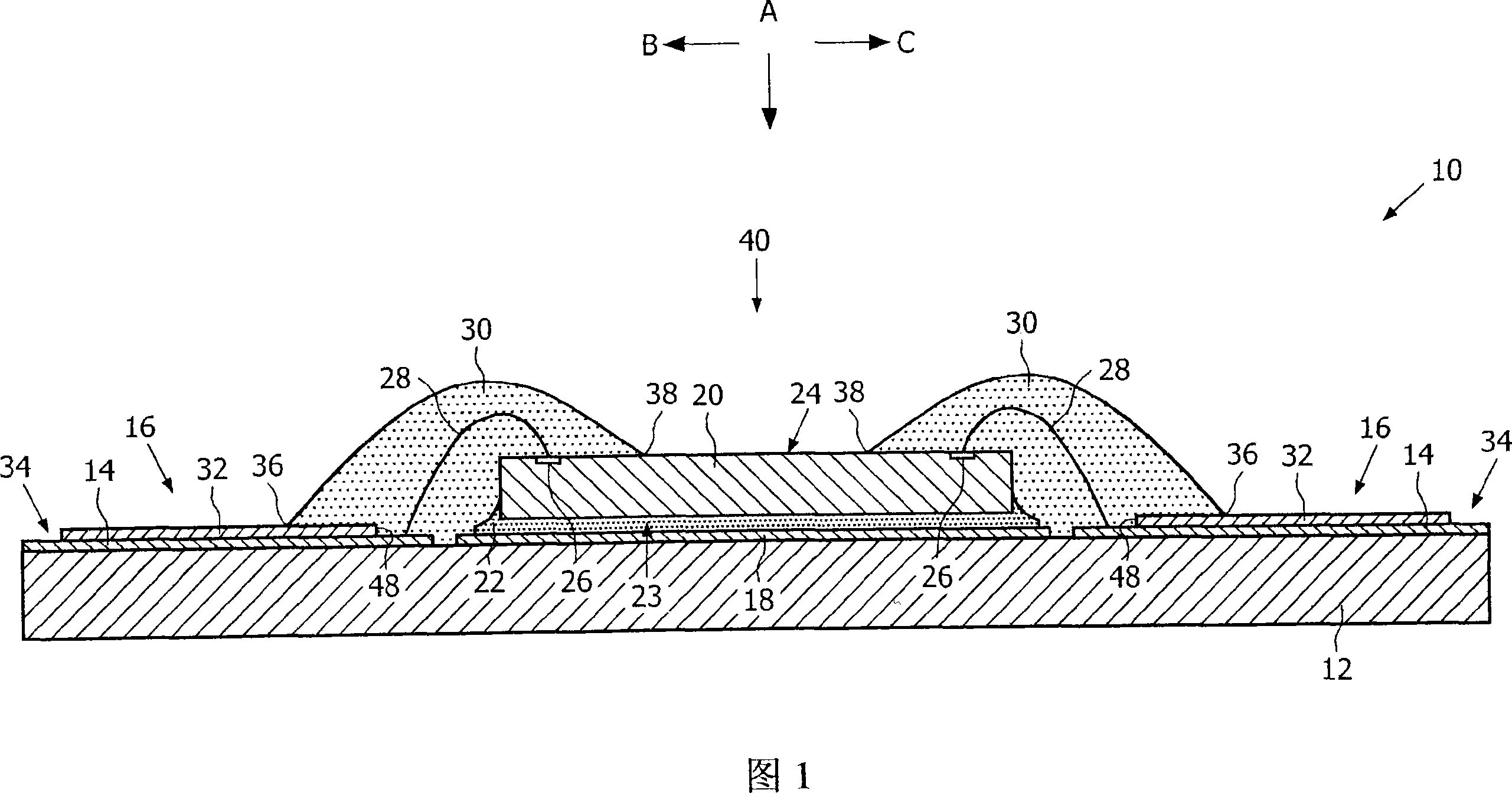 A package and manufacturing method for a microelectronic component