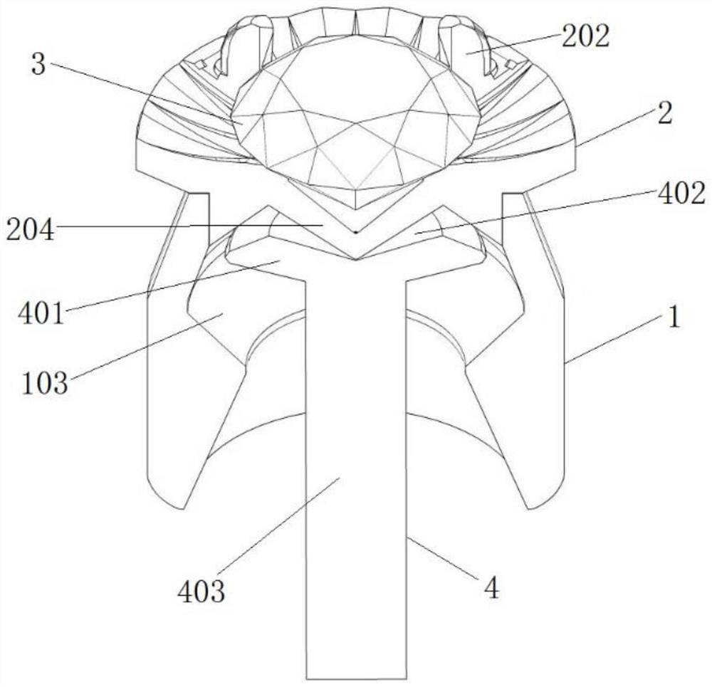 Gemstone rabbet mechanism capable of rotating and shaking