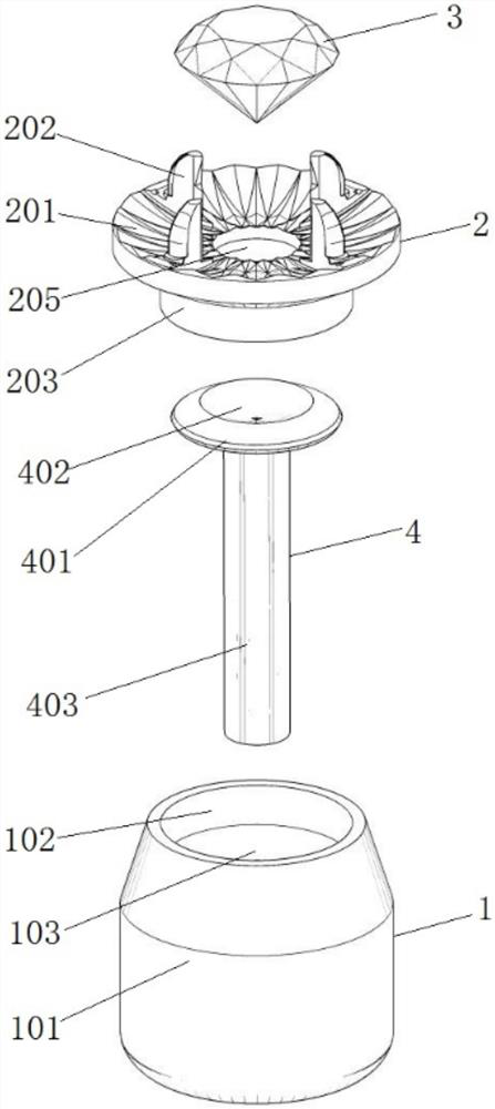 Gemstone rabbet mechanism capable of rotating and shaking