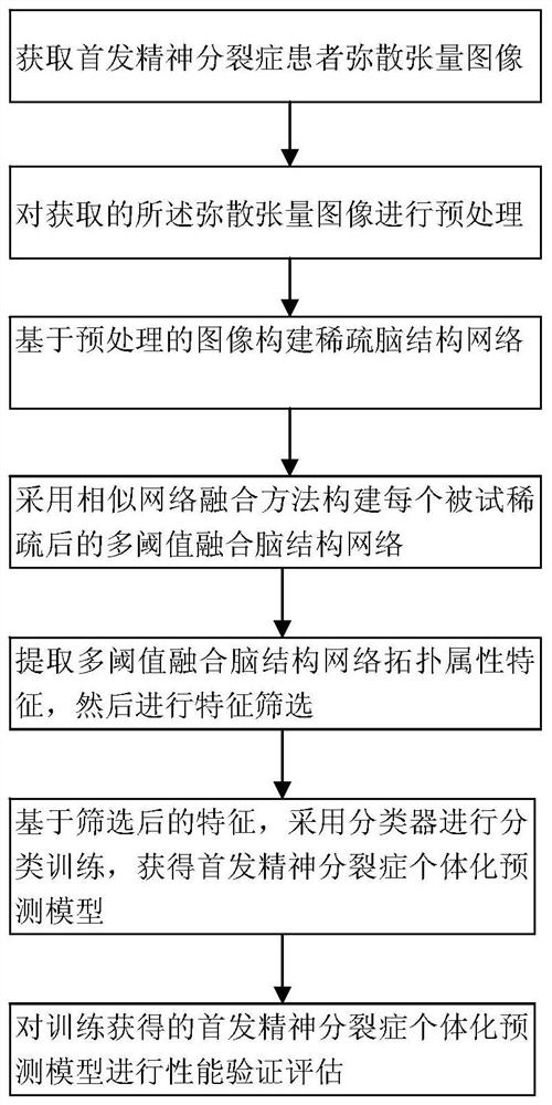 Construction method of first episode schizophrenia individualized prediction model