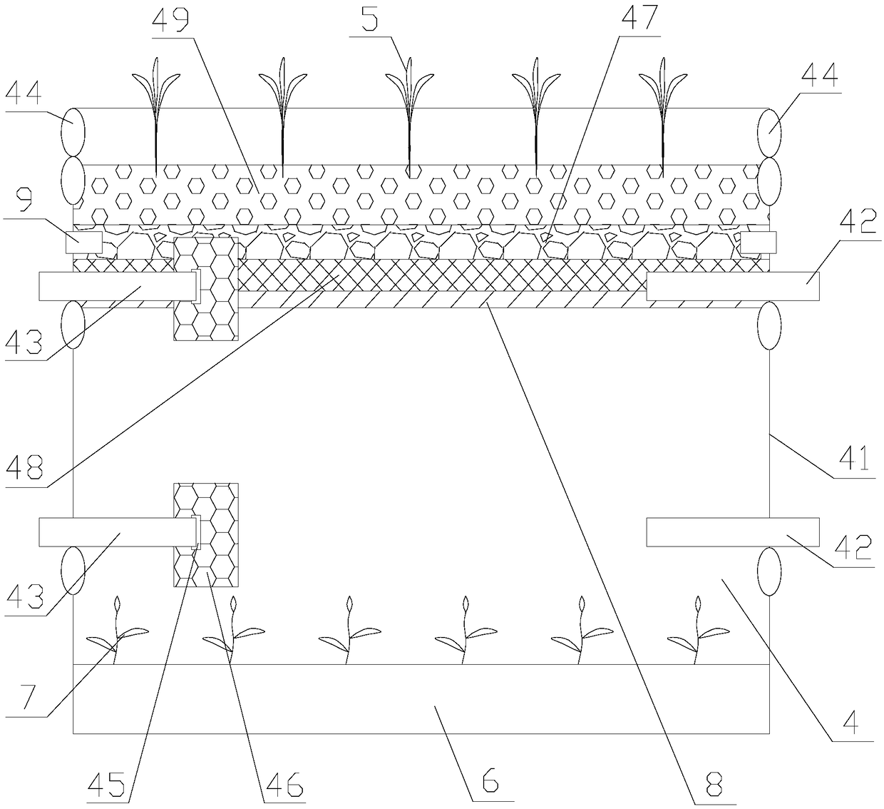 Wetland water quality purifying system