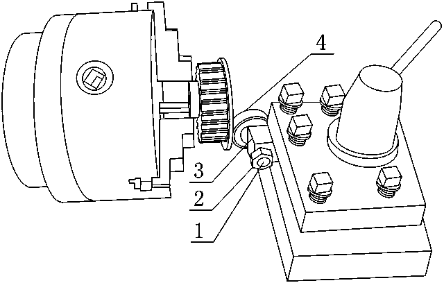 Belt wheel check ring riveting mechanism