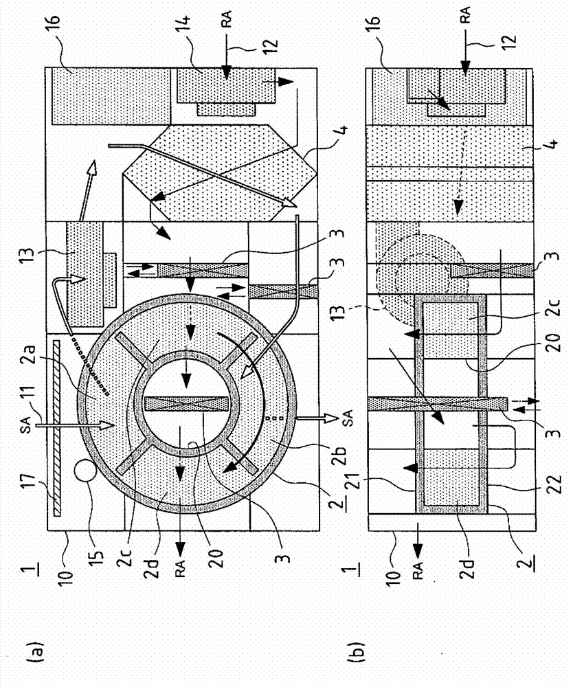 Desiccant air conditioning device