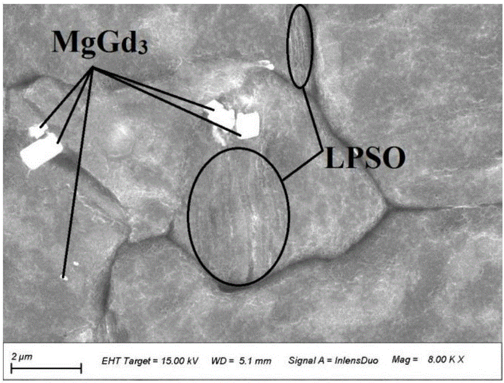 Medical Mg-Gd-Zn (-Ca) magnesium alloy with LPSO structure and preparation method thereof