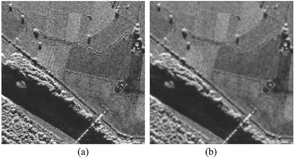 Synthetic aperture radar image de-noising method based on shear wave domain parameter estimation