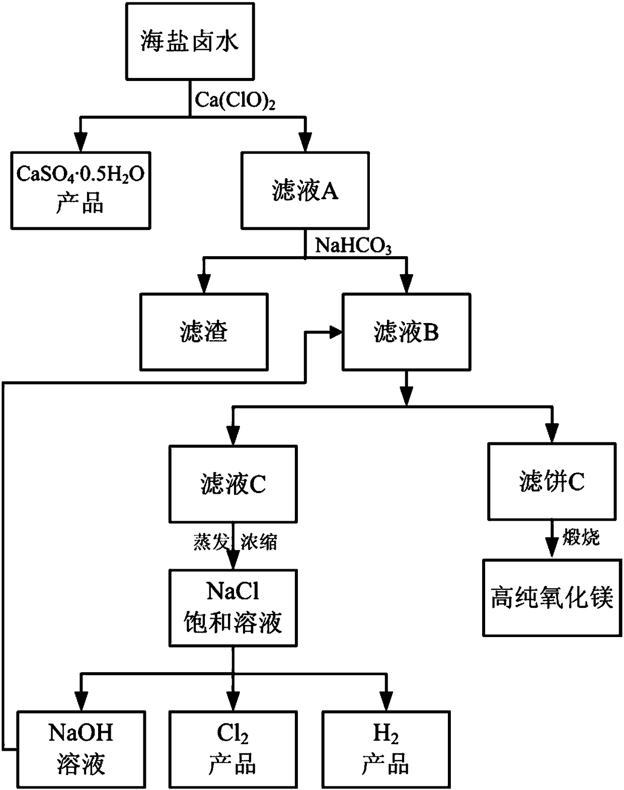 Preparation method of high-purity magnesium oxide from sea salt brine