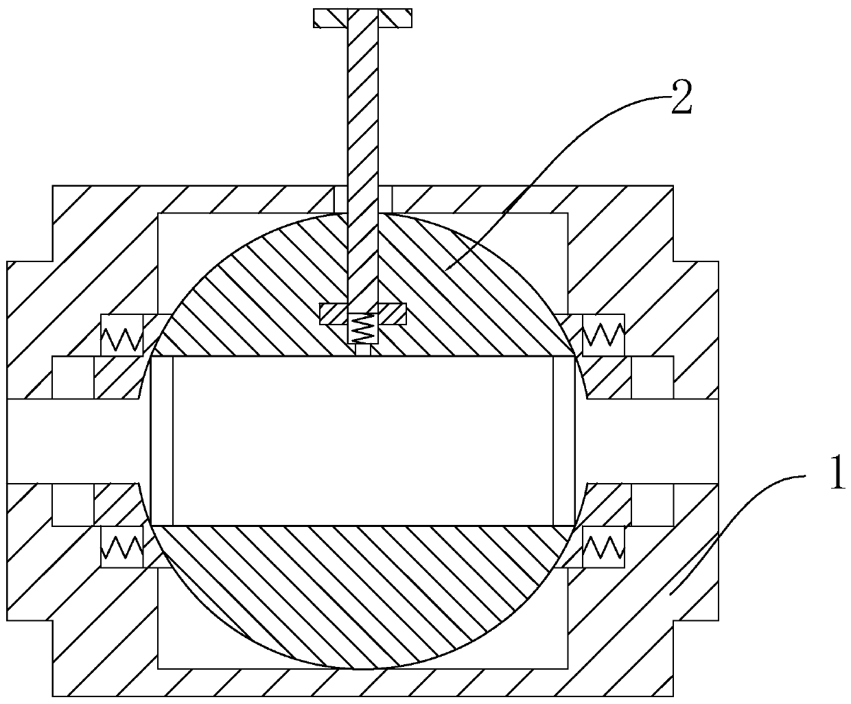 Pressing type throttling ball valve