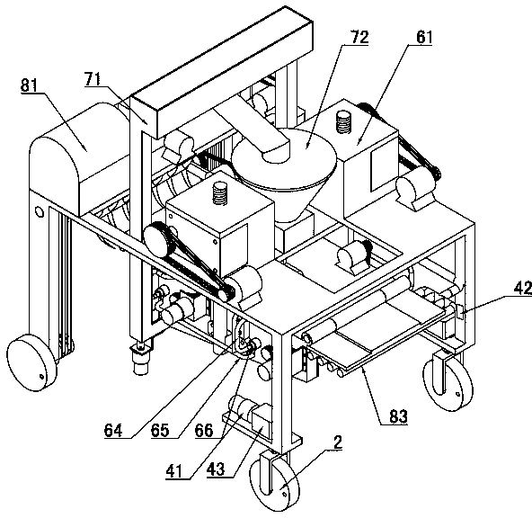 Full-automatic green belt pruning and cleaning trolley