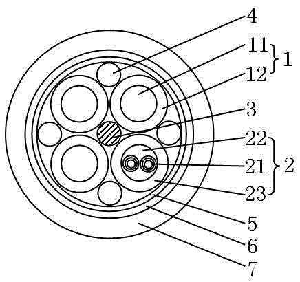 Photoelectricity composite cable with flexible metallic sheath