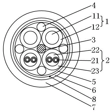 Photoelectricity composite cable with flexible metallic sheath